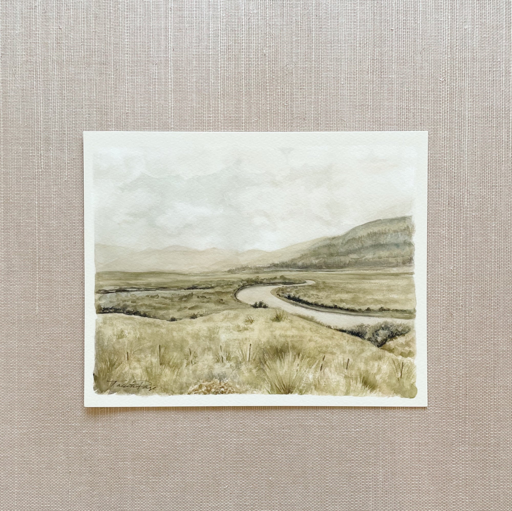 Around the Bend - Watercolor Giclée Paper Print