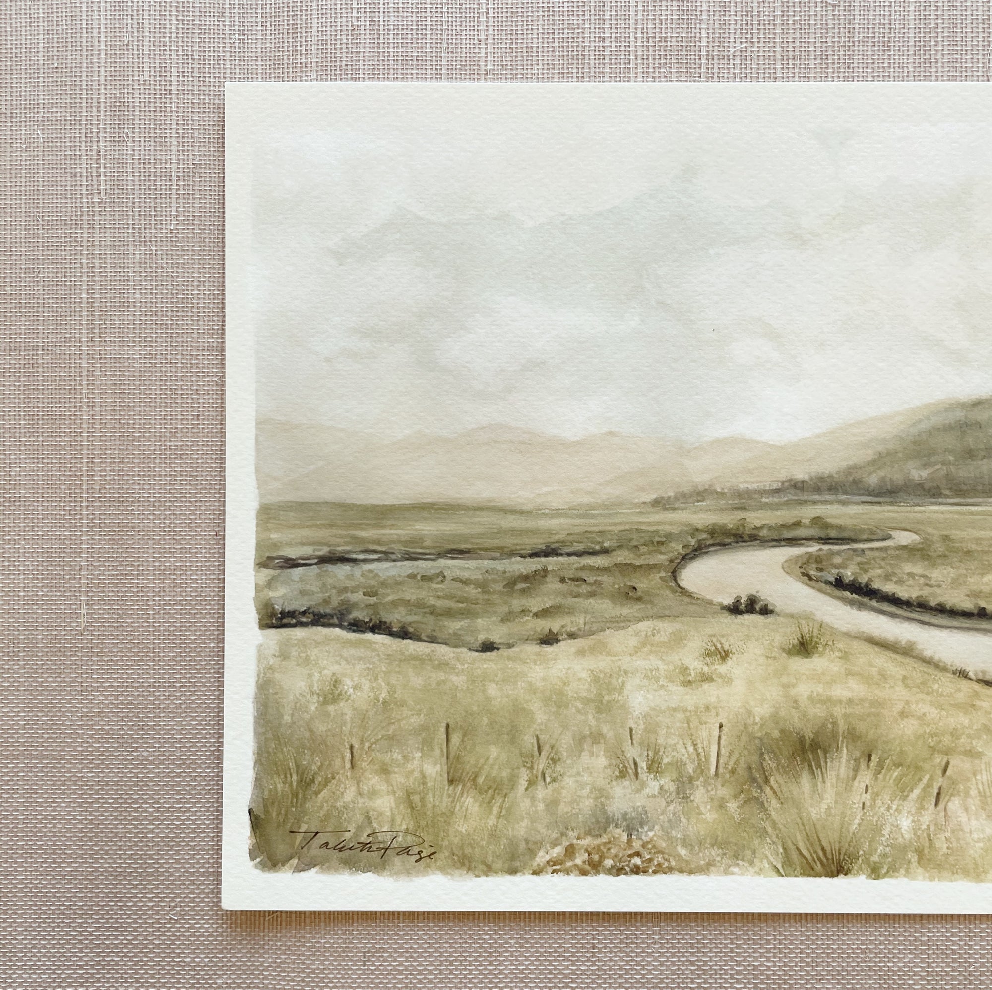 Around the Bend - Watercolor Giclée Paper Print